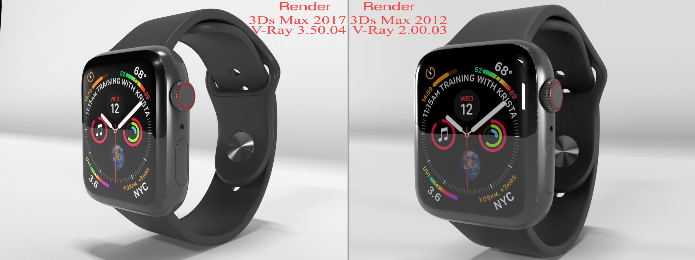 Apple Watch 4 Series Space Gray 3D model_22
