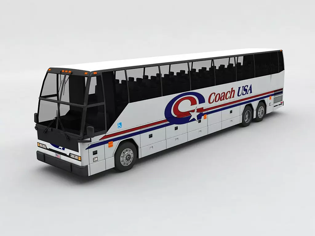 Charter Bus Coach USA 3D model