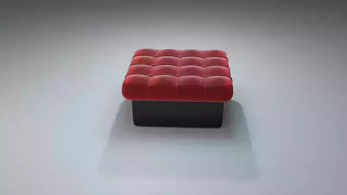 3D model of a padded stool