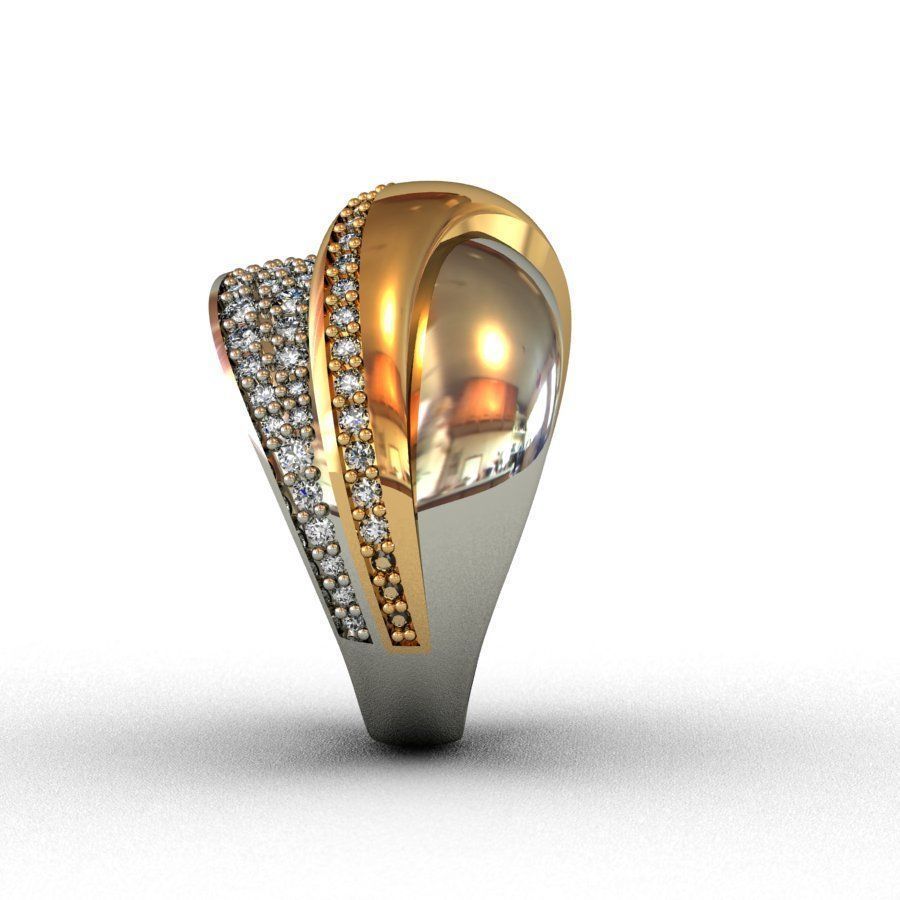 Diamond  Ring 3D print model 3D print model_6