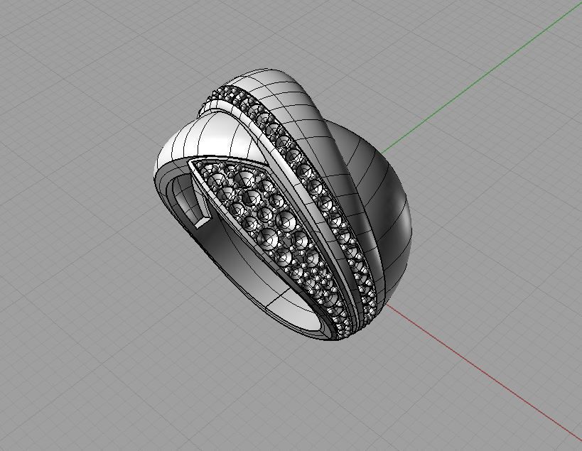 Diamond  Ring 3D print model 3D print model_7