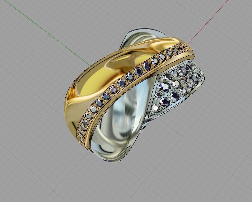 Diamond  Ring 3D print model 3D print model_14