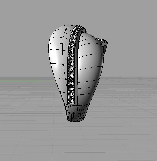 Diamond  Ring 3D print model 3D print model_9