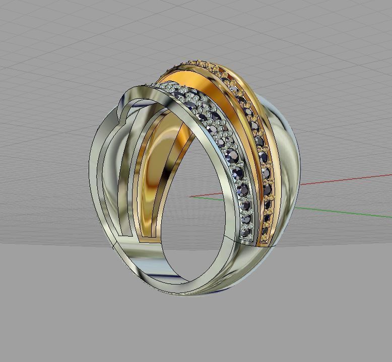 Diamond  Ring 3D print model 3D print model_15