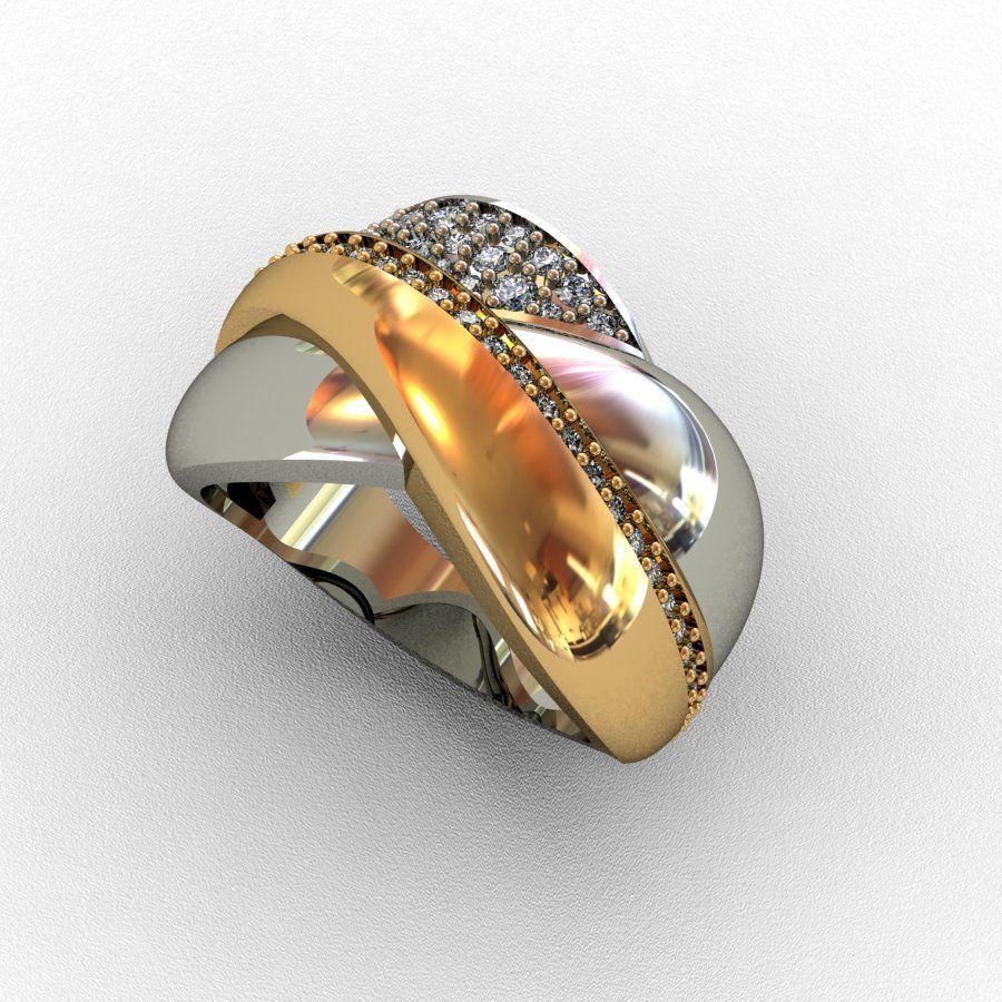 Diamond  Ring 3D print model 3D print model_4
