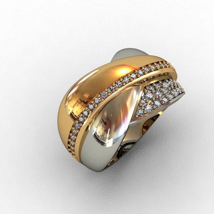 Diamond  Ring 3D print model 3D print model_3