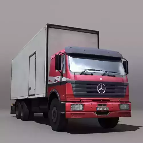 Truck flatbed - flatbed Low-poly 3D model