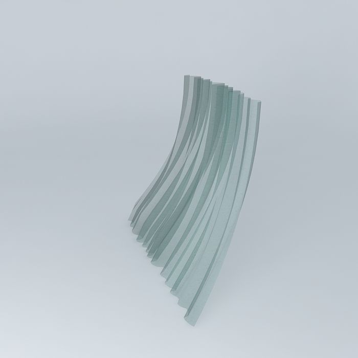 Curtain with wind effect Free 3D model_2