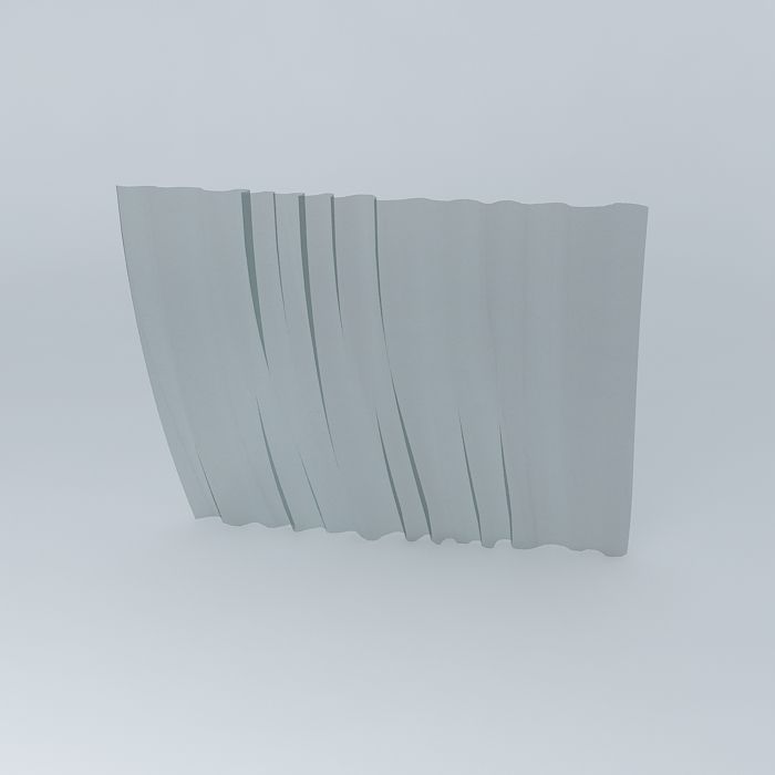 Curtain with wind effect Free 3D model_1