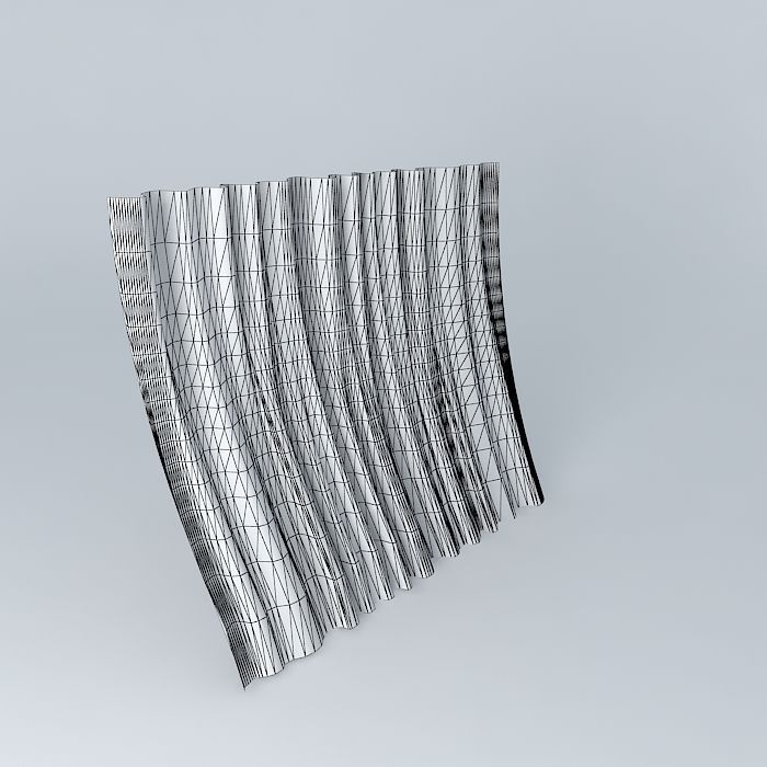 Curtain with wind effect Free 3D model_3