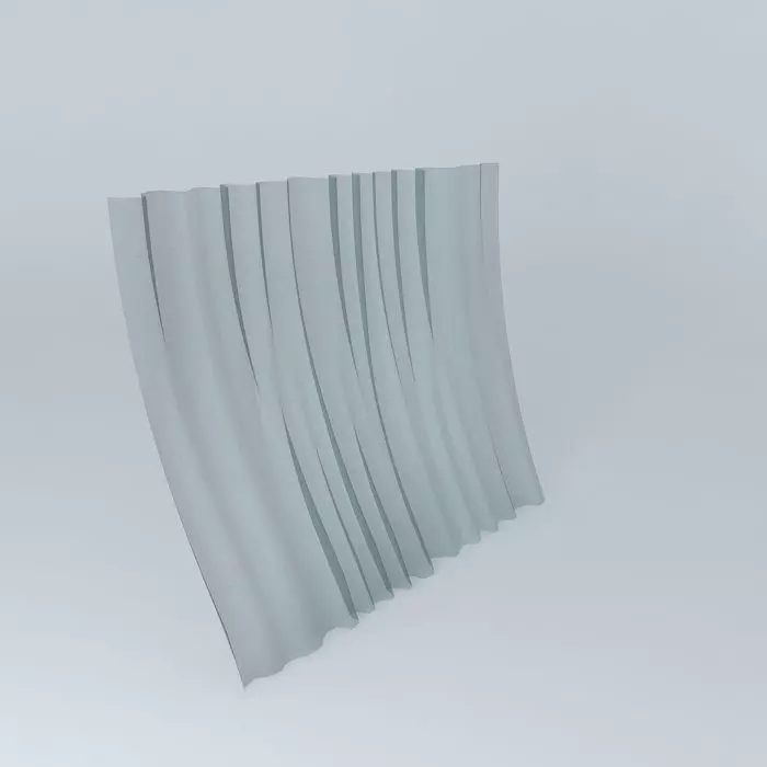 Curtain with wind effect Free 3D model_0