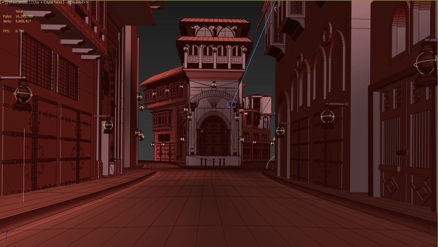 Exterior old street Cairo Egypt 3D model_3