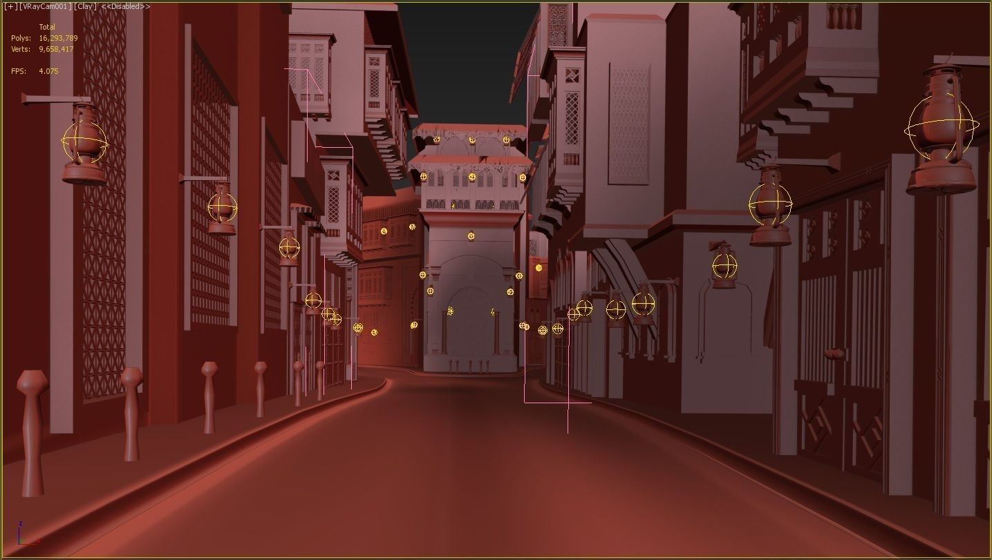 Exterior old street Cairo Egypt 3D model_2