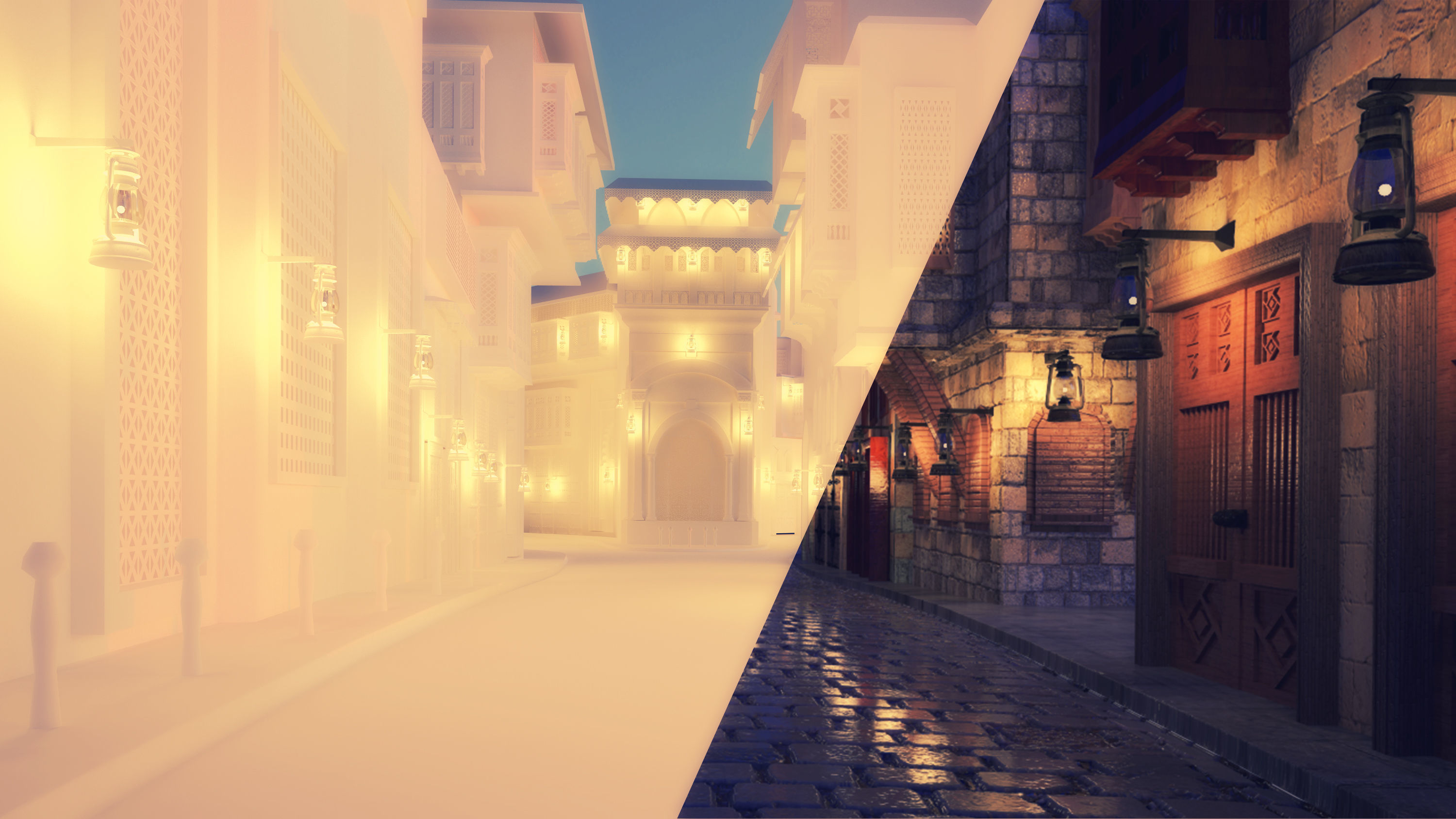 Exterior old street Cairo Egypt 3D model_1