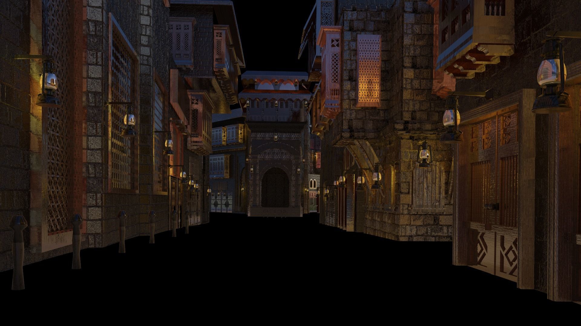 Exterior old street Cairo Egypt 3D model_11