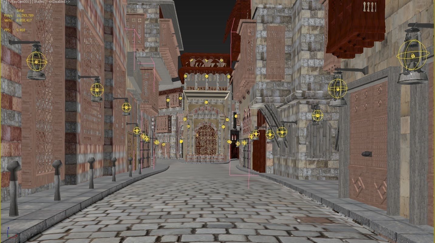 Exterior old street Cairo Egypt 3D model_6