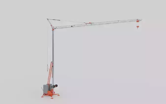 Self Erecting Crane - Construction Crane 3D model