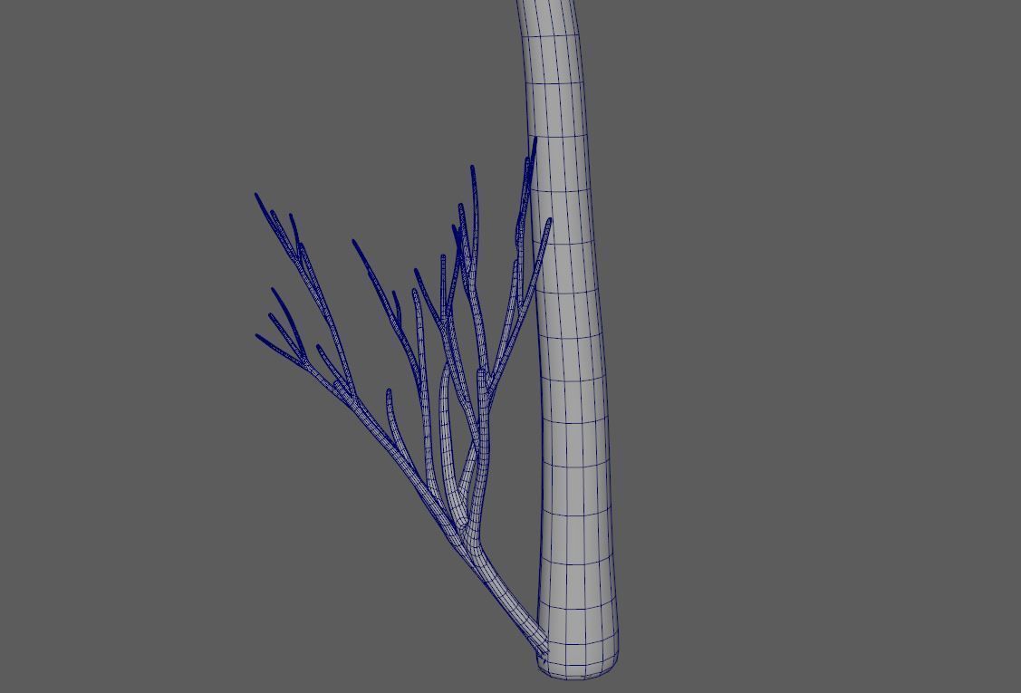 Cartoon Stylized Tree Trunk Set - 6 Piece 3D model_4