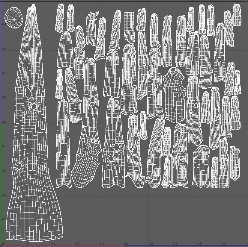 Cartoon Stylized Tree Trunk Set - 6 Piece 3D model_15