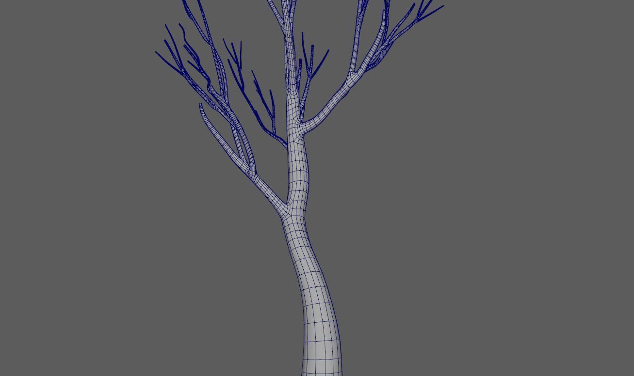 Cartoon Stylized Tree Trunk Set - 6 Piece 3D model_9