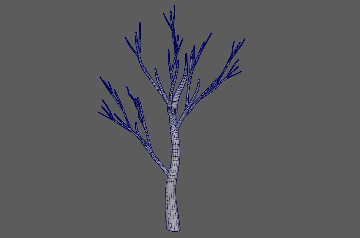 Cartoon Stylized Tree Trunk Set - 6 Piece 3D model_14