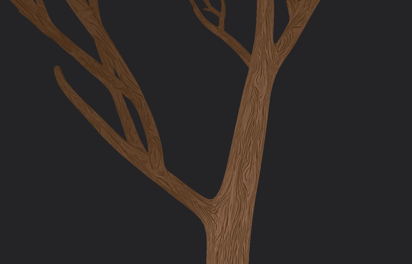 Cartoon Stylized Tree Trunk Set - 6 Piece 3D model_28