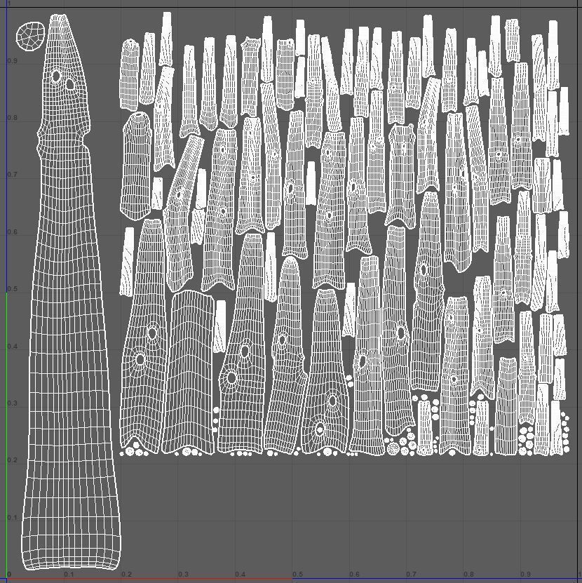 Cartoon Stylized Tree Trunk Set - 6 Piece 3D model_3