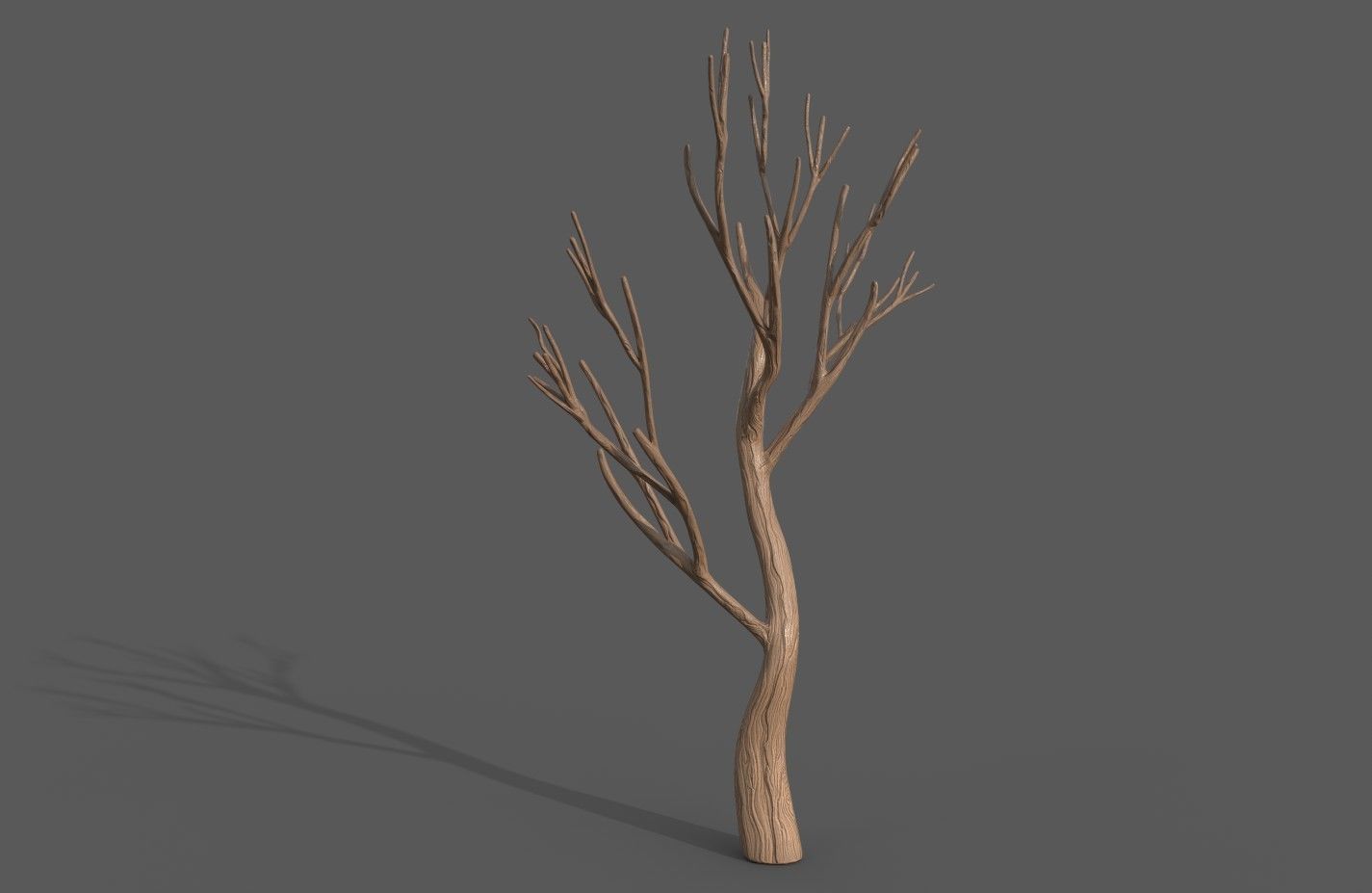 Cartoon Stylized Tree Trunk Set - 6 Piece 3D model_11