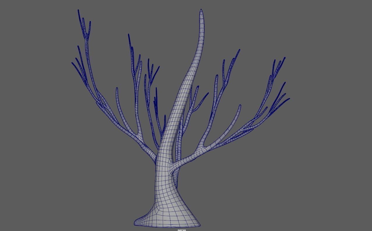 Cartoon Stylized Tree Trunk Set - 6 Piece 3D model_24