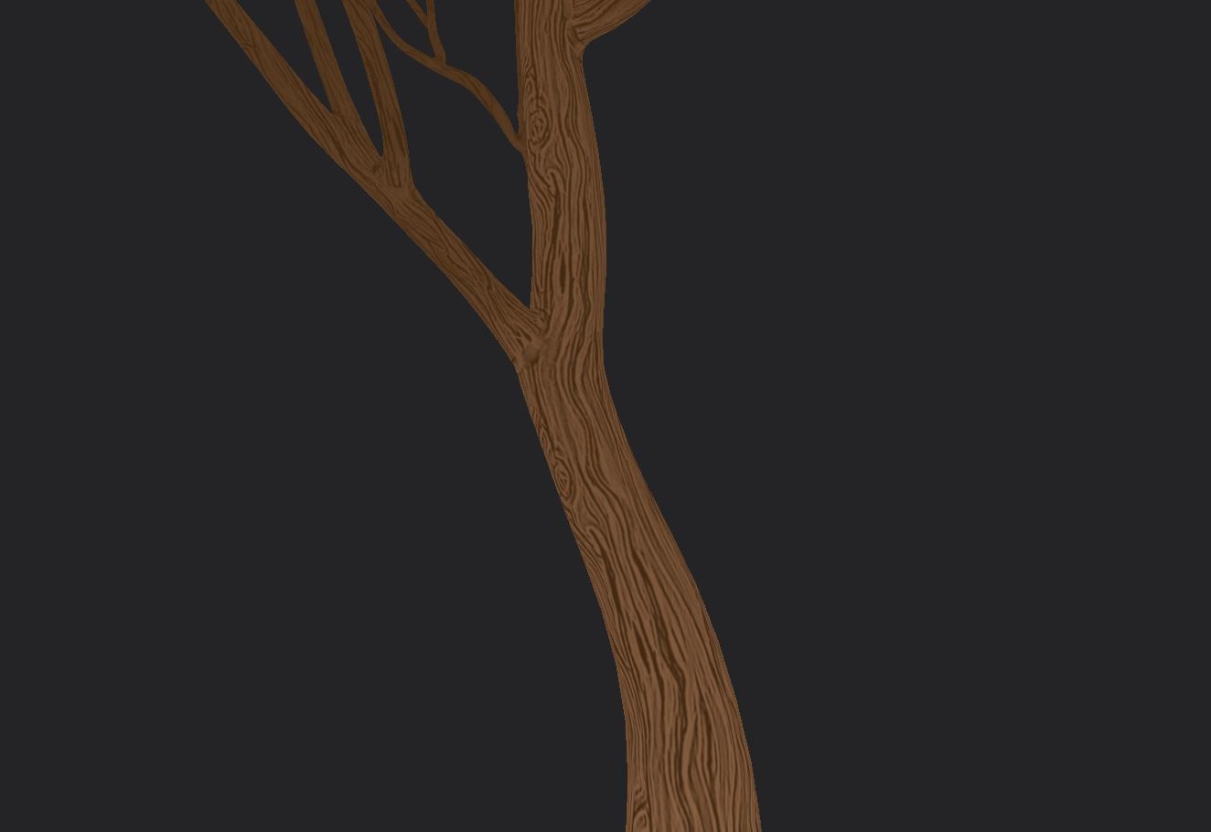 Cartoon Stylized Tree Trunk Set - 6 Piece 3D model_8