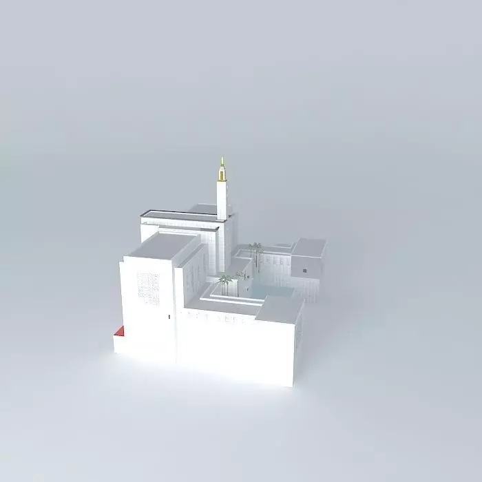 LDS Temple Los Angeles, CA. Templo Mormon. Free 3D model
