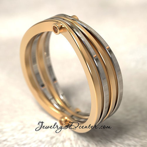 Wedding ring obr 224 3D print model