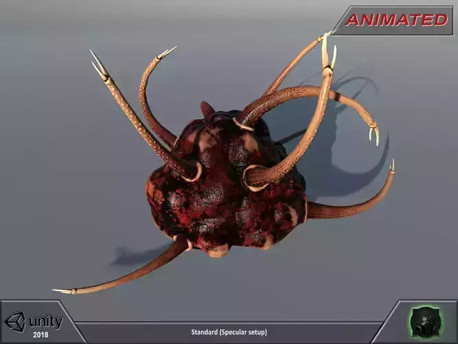 Alien flora - plant 13 Low-poly 3D model