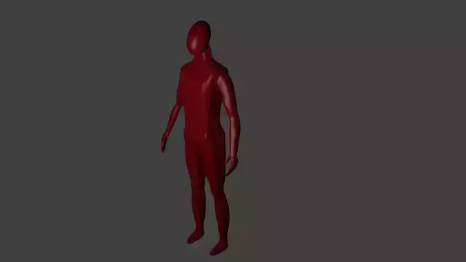 low poly simple human Low-poly 3D model