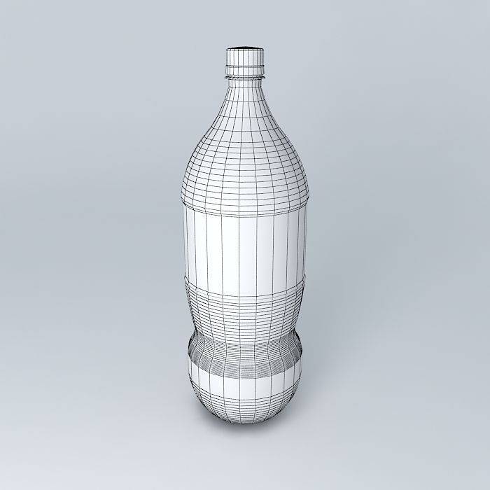 Coke Realistic Plastic Bottle Free 3D model_3