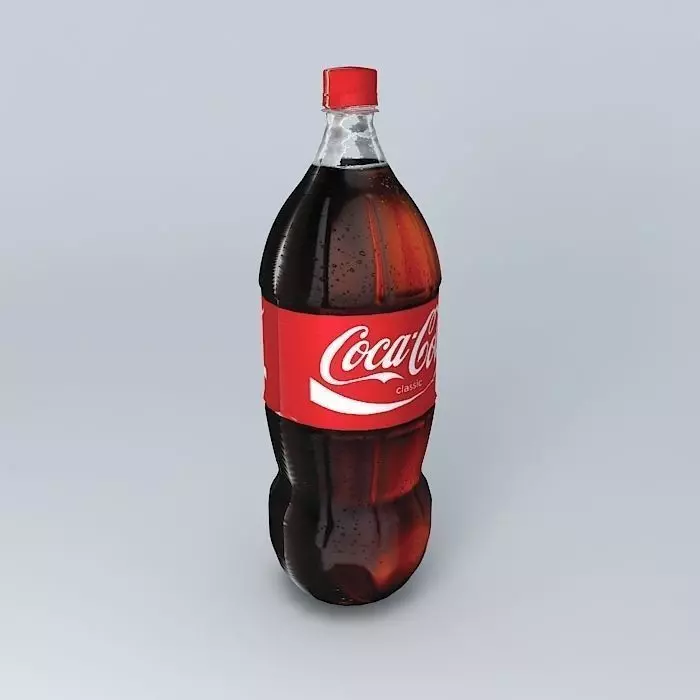 Coke Realistic Plastic Bottle Free 3D model_0