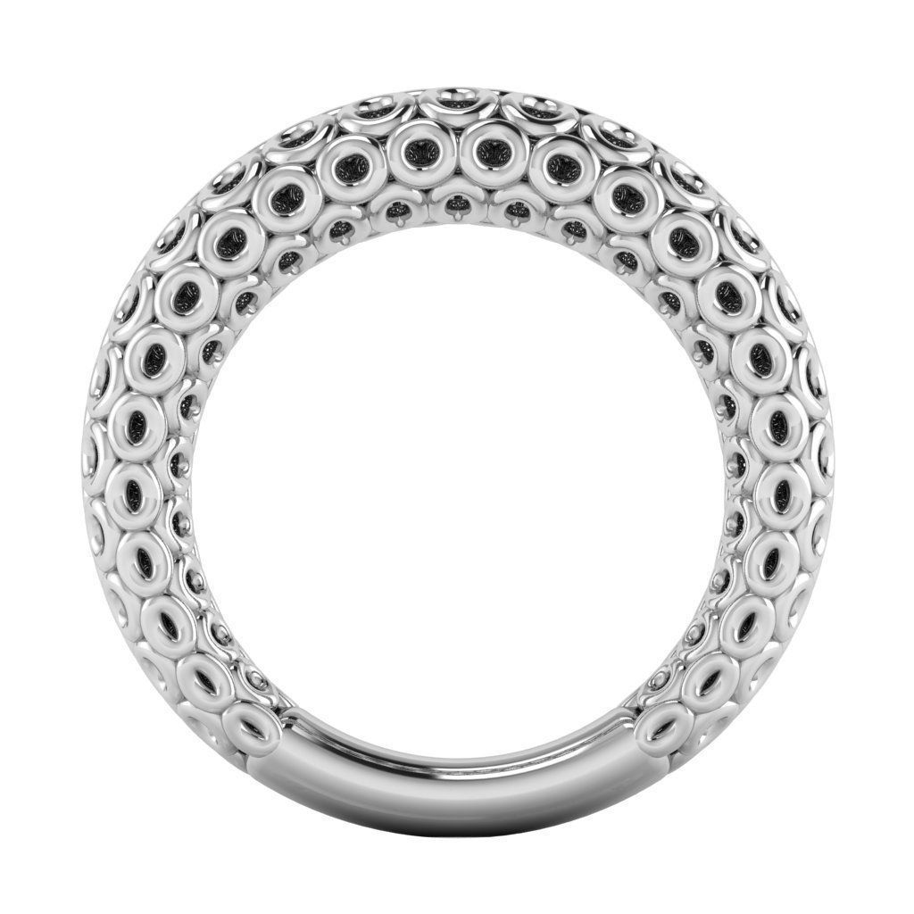Circle shaped ring 3D print model_2