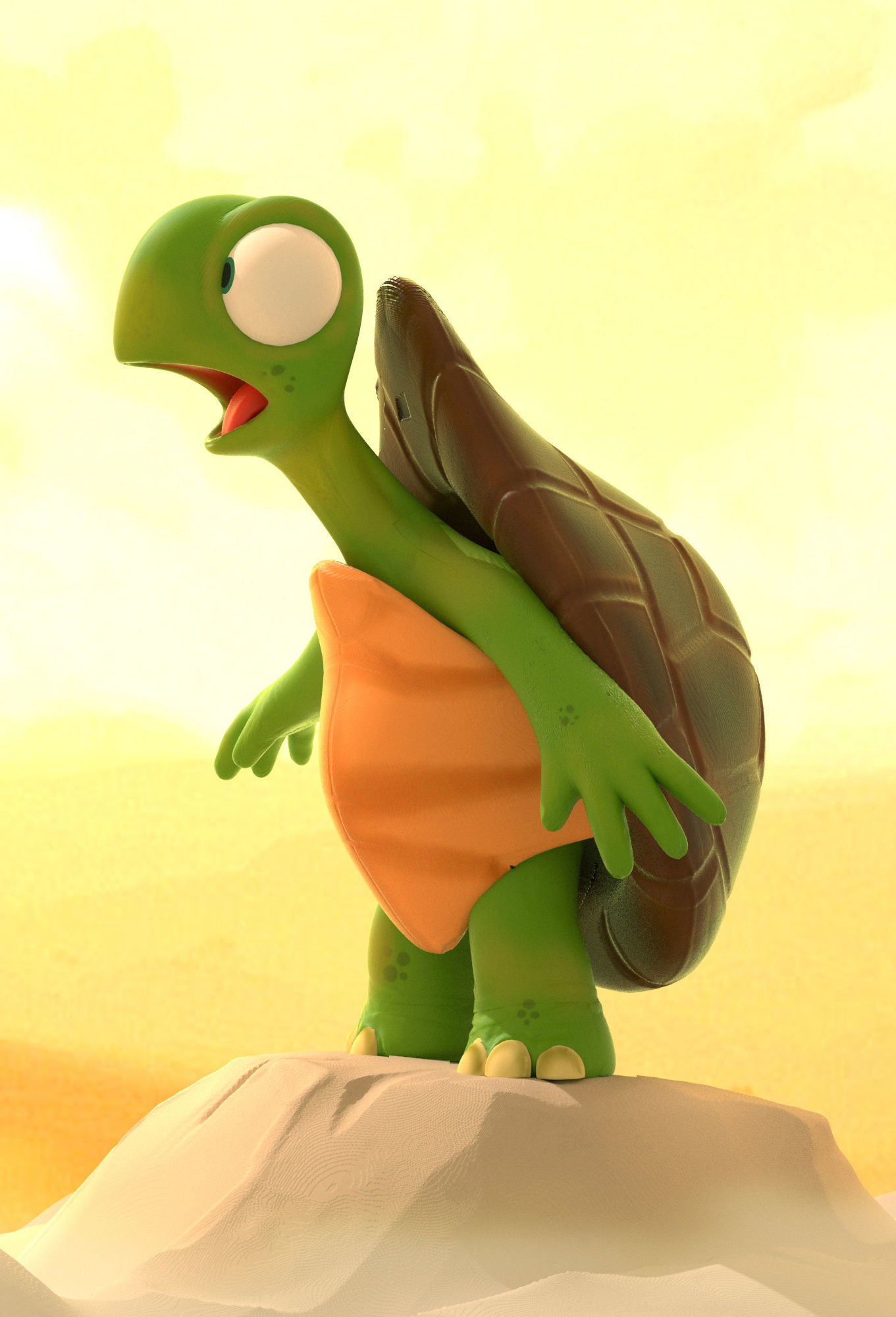 Cartoon Turtle 3D model_1