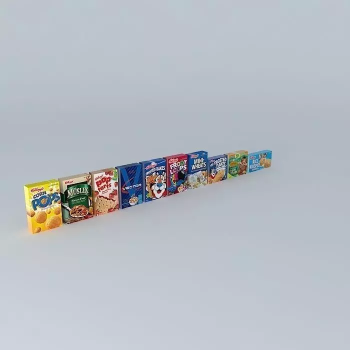 Kelloggs Cereal Boxes Free 3D model_0