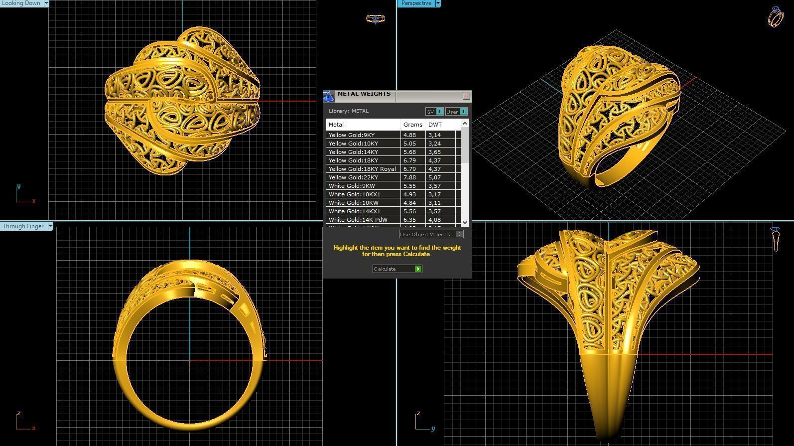 ring gold 3D model_1