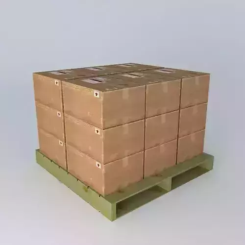 Pallet with boxes