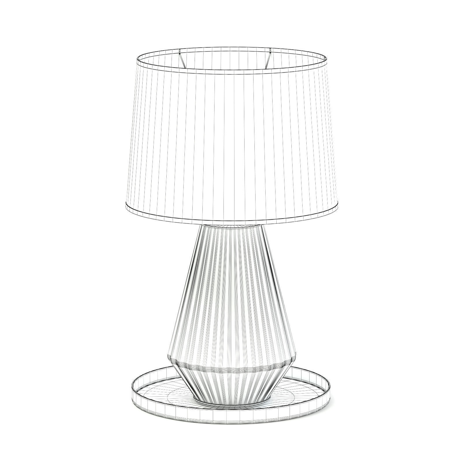Beige Table Lamp 3D Model 3D model_7