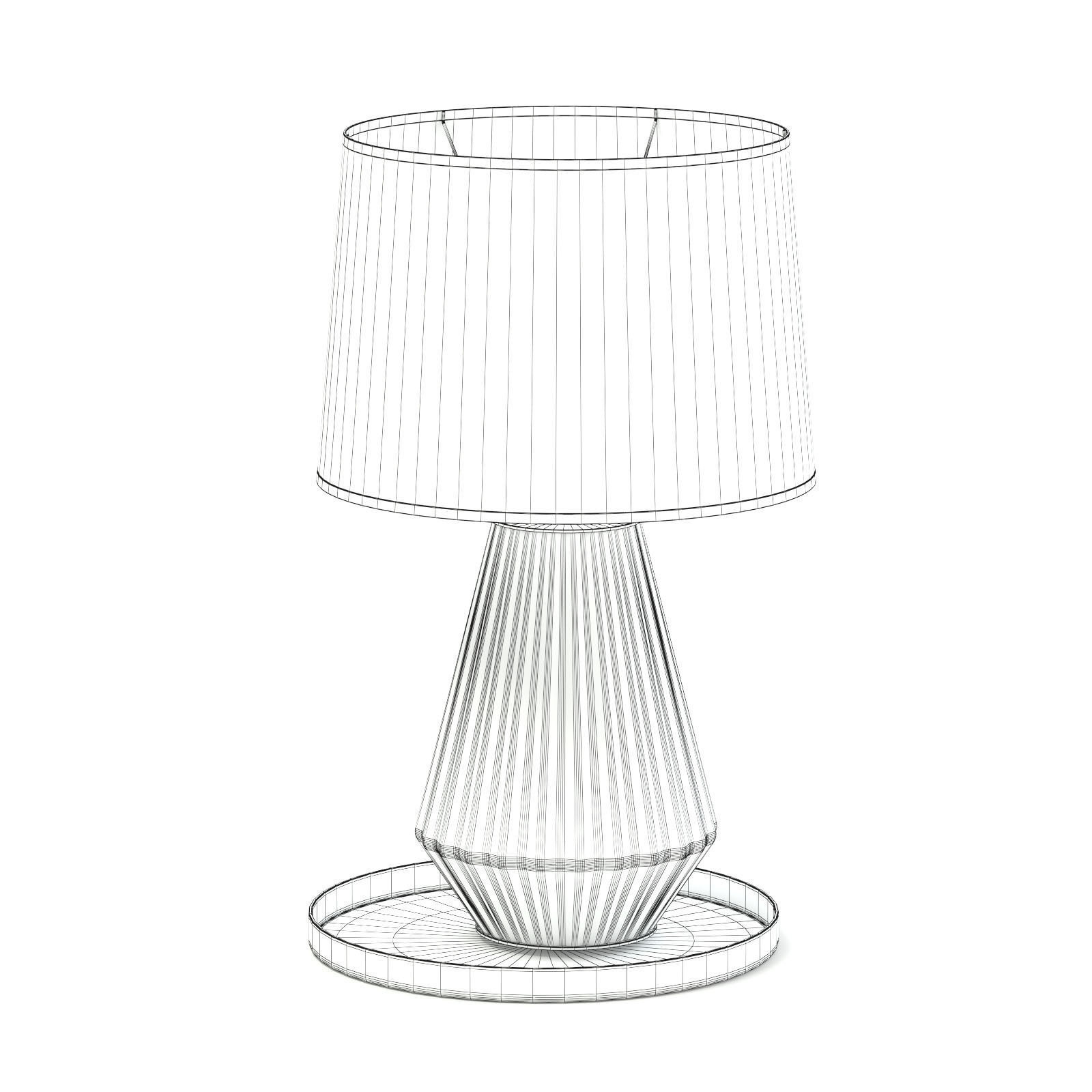 Beige Table Lamp 3D Model 3D model_1