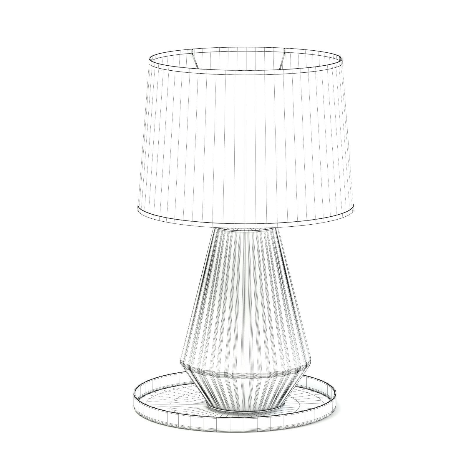 Beige Table Lamp 3D Model 3D model_3
