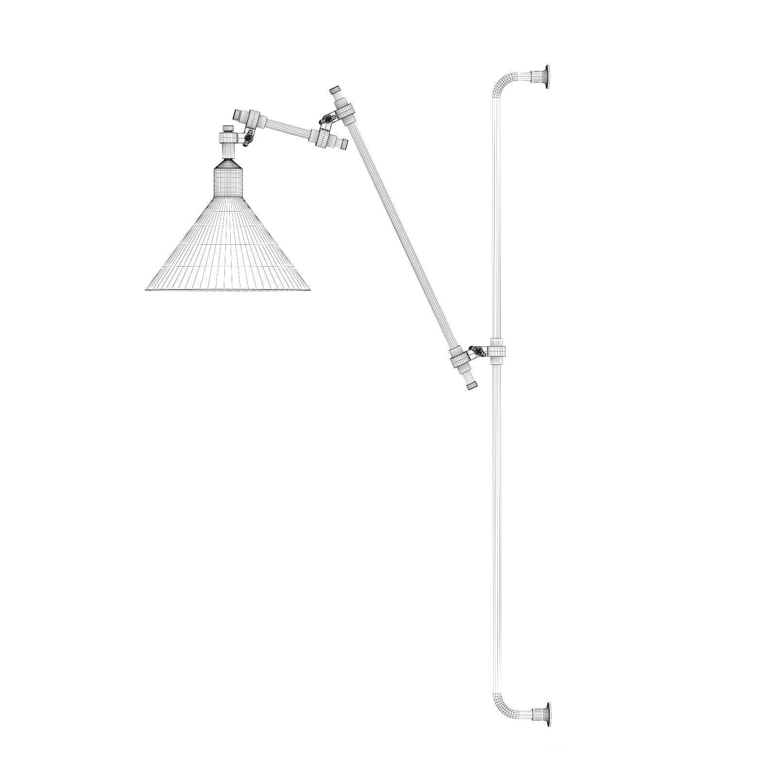 Black Wall Lamp 3D Model 3D model_3