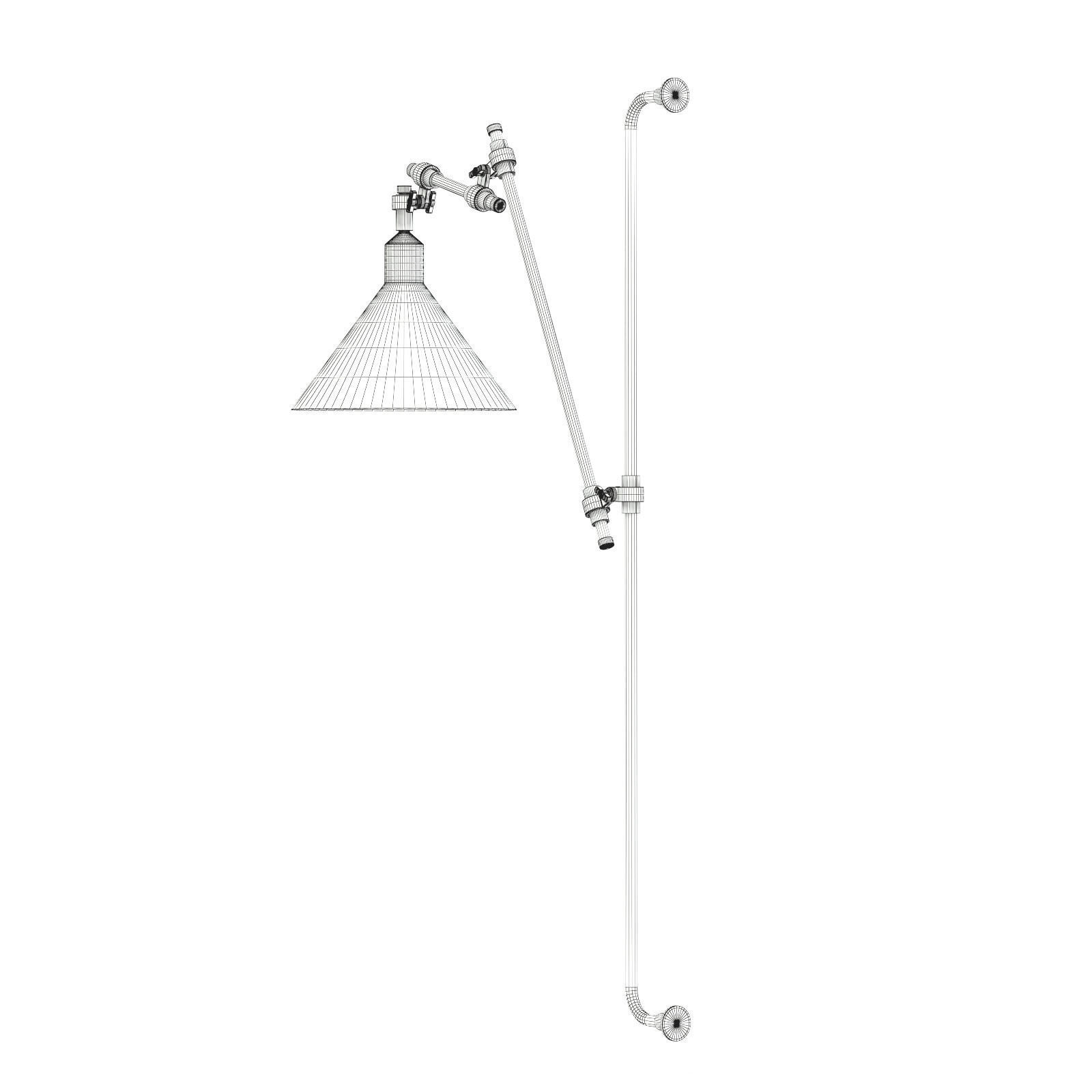 Black Wall Lamp 3D Model 3D model_5