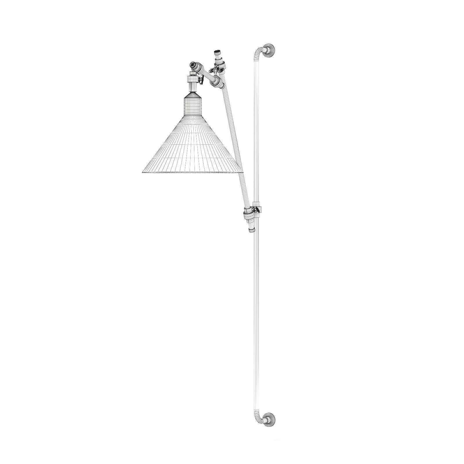 Black Wall Lamp 3D Model 3D model_1