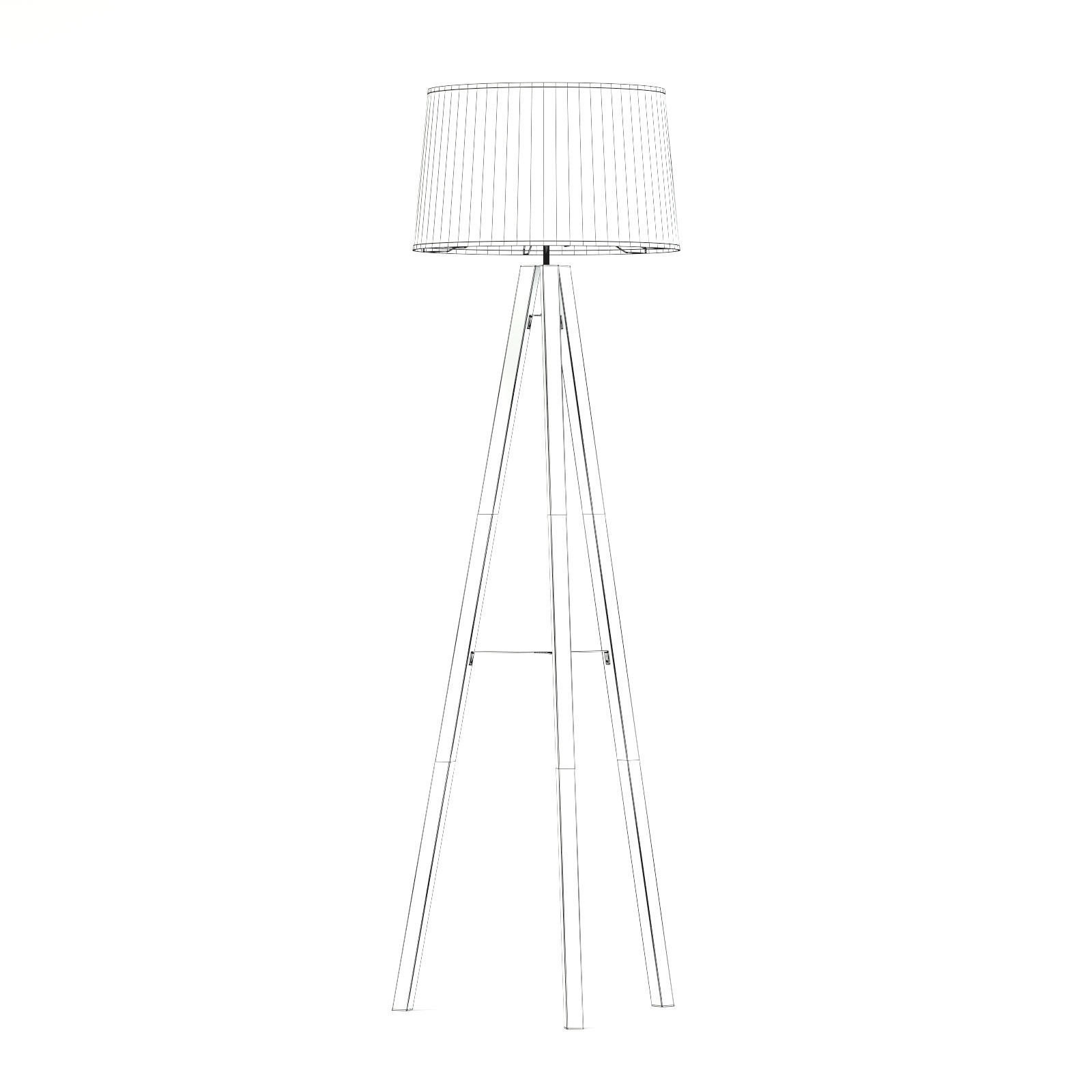 Wooden Floor Lamp 3D Model 3D model_5
