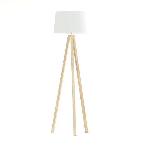 Wooden Floor Lamp 3D Model 3D model