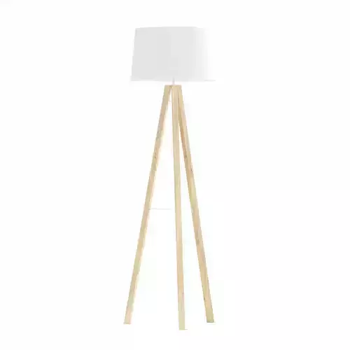 Wooden Floor Lamp 3D Model